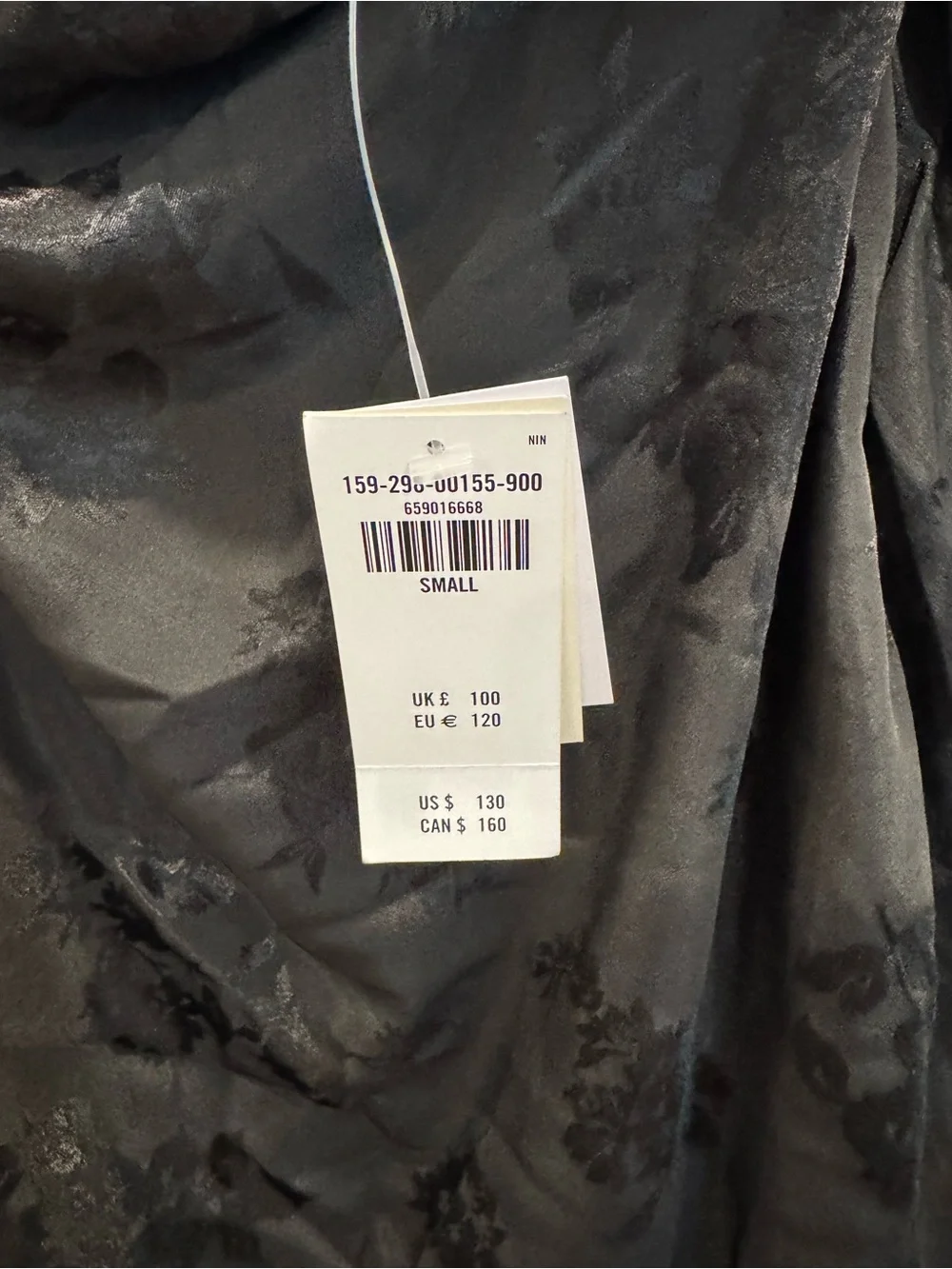 NWT Abercrombie Black Satin Maxi Slip Dress